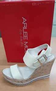 ARLEE MOD Sandalo moda con zeppa Nabuk Beige Zeppa 100 n° 37 - Foto 1 di 3