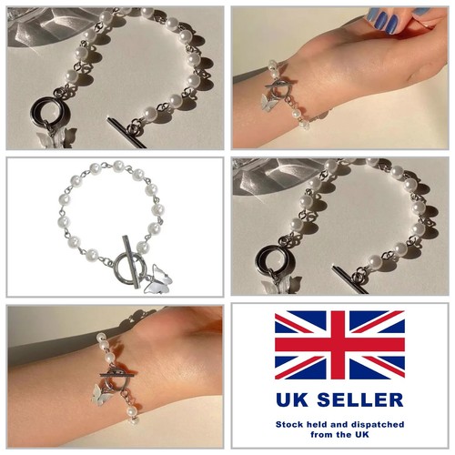 VALENTINO Braccialetto Braccialetto Perline Bianche Perline Fatti a Mano Donne Ragazze Bambini