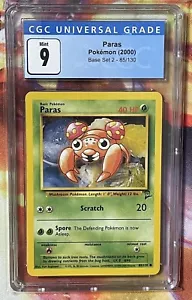 CGC 9 Paras 83/130 2000 Pokemon Base Set 2 Graded Card - Picture 1 of 4