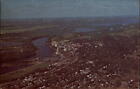 Minnesota Red Wing Mississippi River town aerial view ~ postcard  sku519