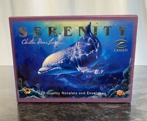 Serenity Christian Riese Lassen 19 Notelets artist envelopes Marine Dolphins - Picture 1 of 10