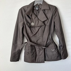 Etcetera Brown Medium Weight Hip Length Coat Sz 6 B-T - Picture 1 of 4