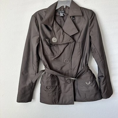 Etcetera Brown Medium Weight Hip Length Coat Sz 6 B-T - Image 1 of 4