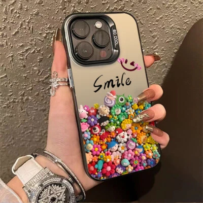 Case For iPhone 16 Pro Max 15 14 13 12 11 XS XR 7 8 Colorful Flowers Phone Cover - Image 1 of 4