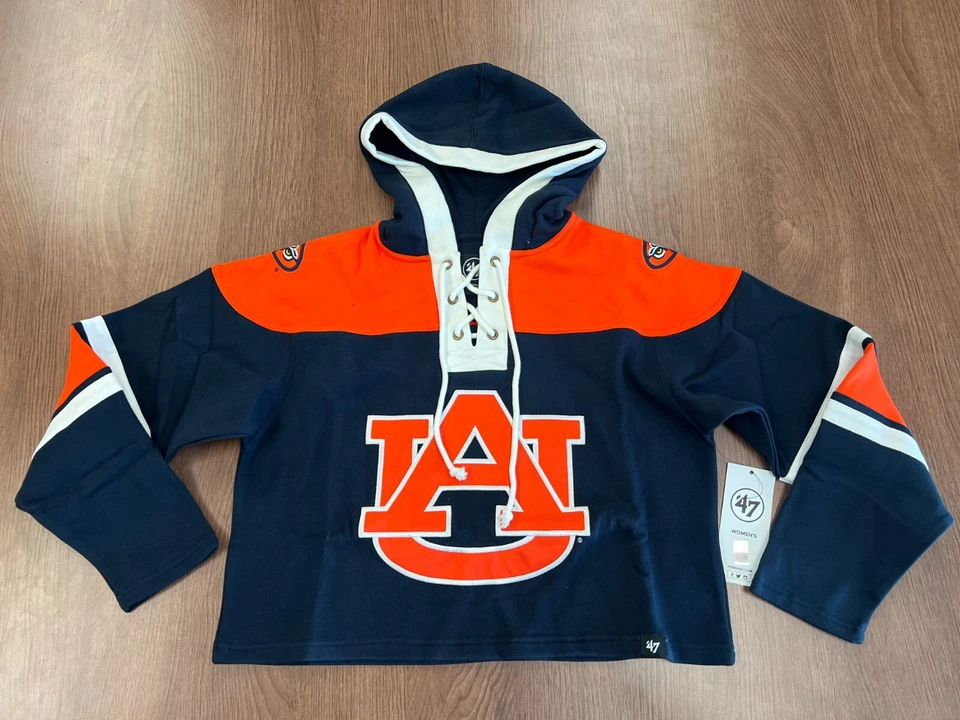 AUBURN TIGERS 47 RECORTADO SUPERIOR LACER CAPUCHA MUJER POLAR JERSEY S NUEVO CON ETIQUETAS NUEVO $120 Foto 1 de 4