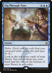 1x Dig Through Time - NM - Khans of Tarkir - SPARROW MAGIC - Picture 1 of 1