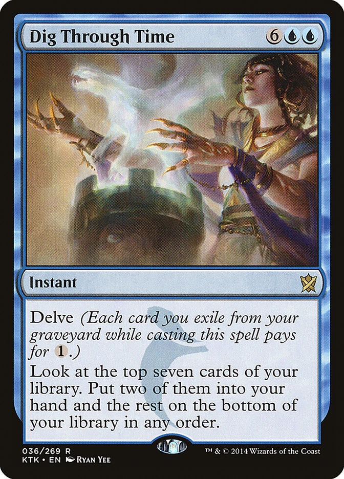 1x Dig Through Time - NM - Khans of Tarkir - SPARROW MAGIC - Image 1 of 1