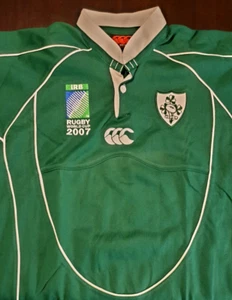 IRELAND 2007 Canterbury France World Cup IRB Rugby Jersey Shirt Mens Size Medium - Picture 1 of 10