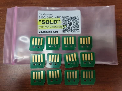 12 Toner Chip for Xerox Versant 2100 3100 4100 Press Refill 6R1630 - 1633 (SOLD) - Image 1 of 2