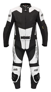 Lederkombi Zweiteiler von XLS schwarz weiß Motorradkombi zweiteilig Gr. 46 - 68 - Bild 1 von 8