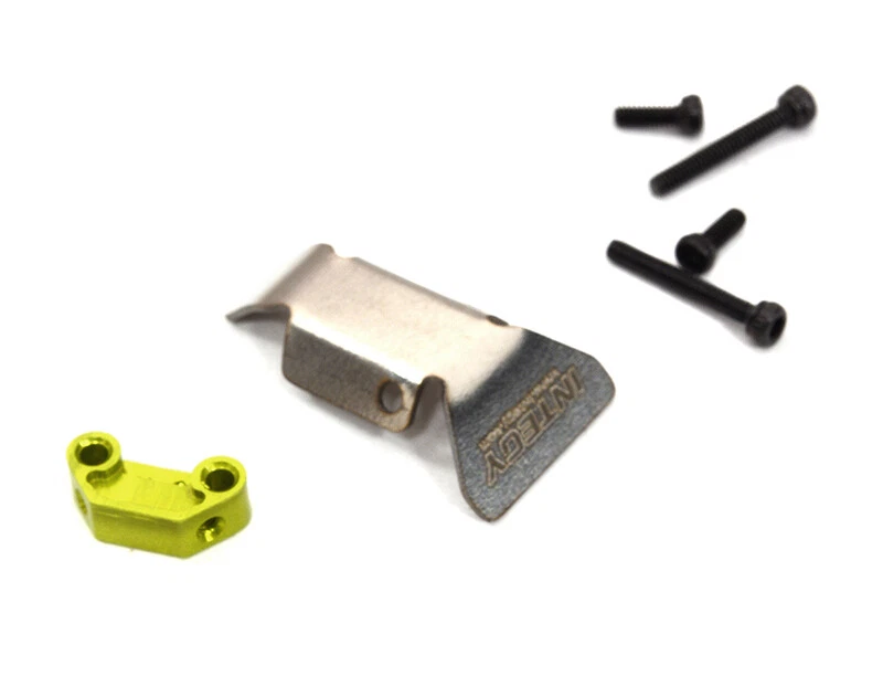 Green Alloy Machined Front/Rear Skid Plate w/ Mount for Axial 1/24 Scale SCX24 - Image 1 of 1