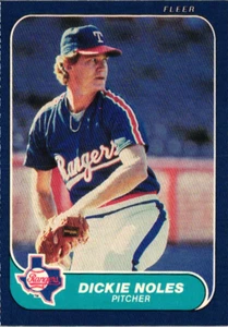 1986 Fleer - Dickie Noles #567 - Rangers - Picture 1 of 2