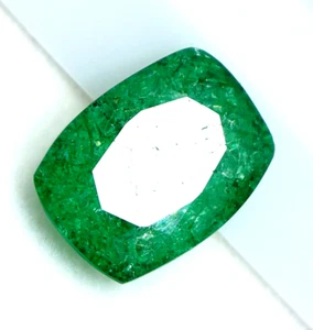 Natürlicher grüner Smaragd 9,35 kt Maistein lose facettiert Kissenform Edelstein - Bild 1 von 8