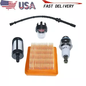 Air Fuel Filter Line Hose For Stihl FS120 FS200 FS250 FS300 FS450 Spark Plug - Picture 1 of 7