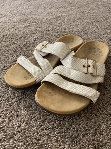 Damen-Sandale Vionic Skylar cremefarben Pantolette US 10 EU 42 dreifache Anpassungen - Bild 1 von 12