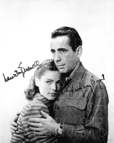 Lauren Bacall Humphrey Bogart signed 8X10 print photo poster autograph ...