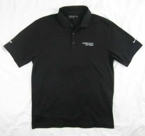 Nike Dri-Fit UV Tech Polo Shirt Golf Medium Black Timber Creek 358324-010 Tour - Picture 1 of 4