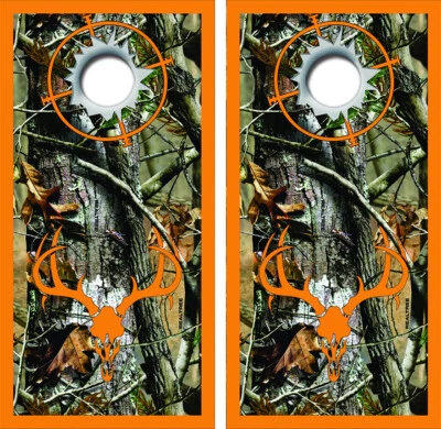 Camo Deer Hunting Cornhole Board Wrap LAMINATED Decal Vinyl Sticker #4169 - Image 1 of 4