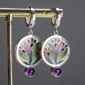 Fashion Turquoise 925 Silver Ear Hook Women Earrings Wedding Dangle Drop Jewelry - Picture 1 of 4