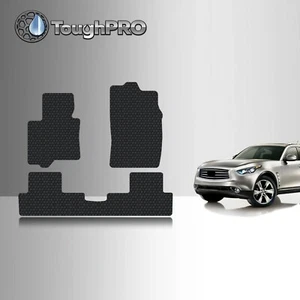 ToughPRO Floor Mats Black For Infiniti FX35 All Weather Custom Fit 2009-2012 - Picture 1 of 7