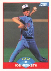 1989 Score Baseball Joe Hesketh Montreal Expos #498 - Picture 1 of 2