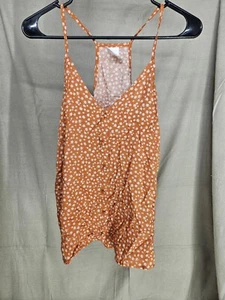 Women's Juniors No Boundaries Tank Top Spaghetti New Medium 7-9 Orange - Picture 1 of 6