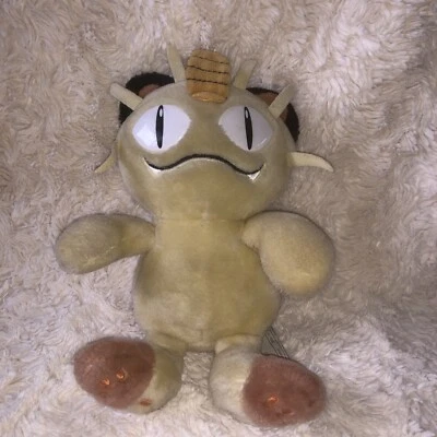 "Juguete de peluche suave vintage Meowth Pokémon Nintendo Gamefreak 8""" Foto 1 de 4