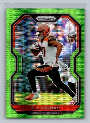 2020 Panini Prizm #50 C.J. Uzomah Prizm Neon Green Pulsar - Image 1 of 2