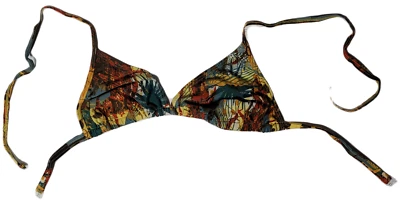 EVA Bademode Damen Bikini Oberteil gelb-braun-grün Cup (A-B) Gr. 36, 38, 42 - Bild 1 von 4