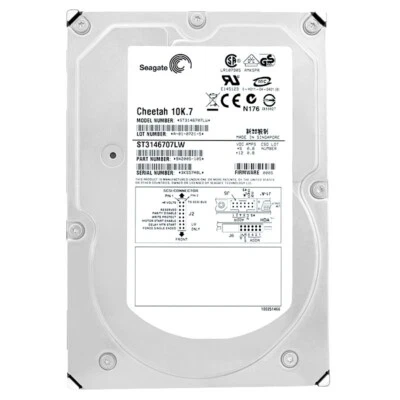 Hard Drive Seagate ST3146707LW 146GB 10000Rpm U320 SCSI 68PIN 3.5" Inch - Image 1 of 4