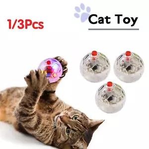 Palla per gatti in plastica trasparente incandescente animale domestico interattiva gatto giocattolo incandescente B9UK - Foto 1 di 9