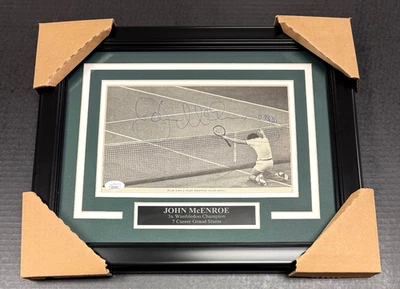 John McEnroe Tenis Auténtico Firmado Autografiado Enmarcado 8x10 Foto Certificado de Autenticidad JSA Foto 1 de 4