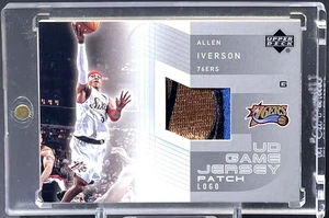 Allen Iverson 2002-03 Upper Deck UD Game Jersey Patch Logos 1:5000 SSP 76ers - Picture 1 of 2