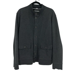 Banana Republic Heritage Mens XL Blazer Cardigan Bomber Gray Minimalist Casual - Picture 1 of 11