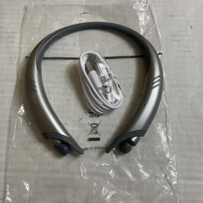 LG TONE Active+ HBS-A100 Wireless Stereo Headset Headphones Silver/Gray - Tested - image 1 of 4