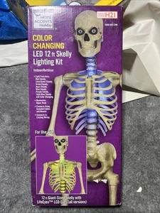 New Home Accents Halloween LED 12 Fuß Skelly Animatronic Skelett Beleuchtungsset HD - Bild 1 von 4
