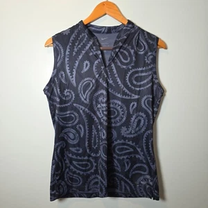 NWT Nike Dark Blue Paisley Tank Top Size M - Picture 1 of 6