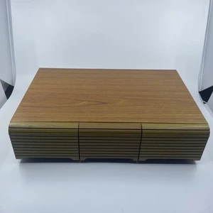 Vintage 3 Drawer Cabinet Cassette Tape Holder Storage - Holds 36 Tapes - Picture 1 of 7