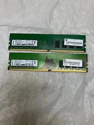 (2) Kingston 8GB PC4-2400 DDR4 Desktop RAM HP  854913-001 - Image 1 of 4
