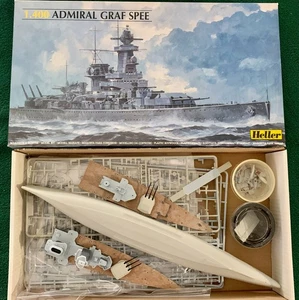 HELLER 1:400 Admiral GRAF SPEE German WWII POCKET BATTLESHIP Kit #81046~ Started - Picture 1 of 2