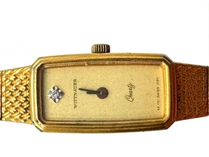 Reloj Waltham Vintage Mujer Diamante Cuarzo Tono Dorado - Imagen 1 de 5