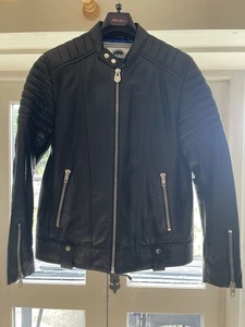 COLMAR BLACK LEATHER BIKER “HELL MADE by PHONZ” LIMITED EDIT’ JACKET EU 50 UK 40 - Picture 1 of 16