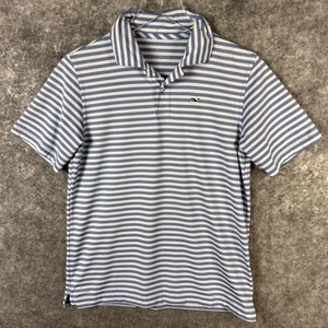 Vineyard Vines Polo Shirt Mens Large Striped Performance Golf Whale Classic Fit - Picture 1 of 12