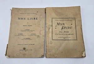 Mon Livre (My Book)-French/Egyptian Educational School 2 Book Lot-1950’s - Picture 1 of 15