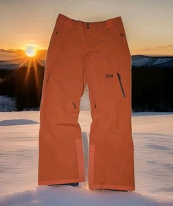 Mountain Hardwear Cloud Bank Gore-Tex Ski Pants Womens Medium Snow Recco Orange - Picture 1 of 15