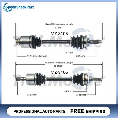Ejes de eje delanteros CV para Mazda MPV 2,5 L FWD 2000 2001 Foto 1 de 3