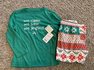 Jammies For Your Families Christmas We Came We Saw We Jingled PJ Set Boys Size 4 - Picture 1 of 3