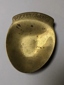 Bandeja de cambio de bolsillo de latón macizo vintage - Imagen 1 de 5