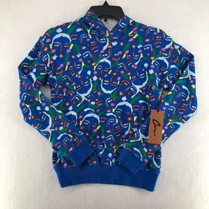 Nordstrom by Cristina Martinez Hoodie Girls' M (8-10) Blue French Terry Pullover - Picture 1 of 8