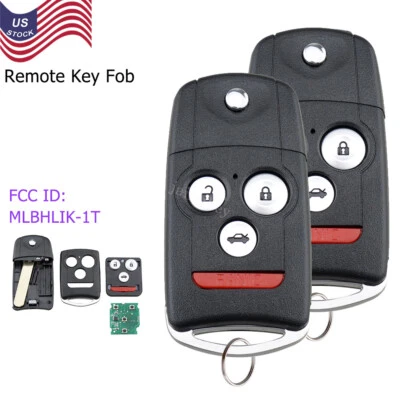 2 Para 2009 2010 2011 2012 2013 2014 Acura TSX TL Mando a Distancia Coche Llavero MLBHLIK-1T Foto 1 de 4